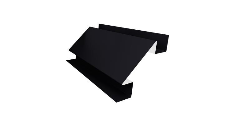 Планка угла внутреннего сложного Экобрус Grand Line 0,5 Drap TX RAL 9005 черный (3м)