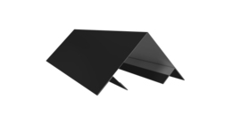 Планка угла внешнего составная верхняя 0,45 Drap RAL 9005 черный (3м)