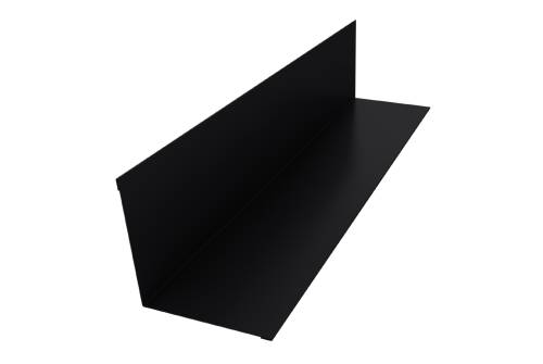 Угол внутренний 110х110 0,45 PE с пленкой RAL 9005 черный (2м)
