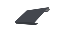 Ламель лицевая 150 забора жалюзи Texas стартовая/финишная для калиток и ворот 0.5 Satin с пленкой RAL 7024 мокрый асфальт