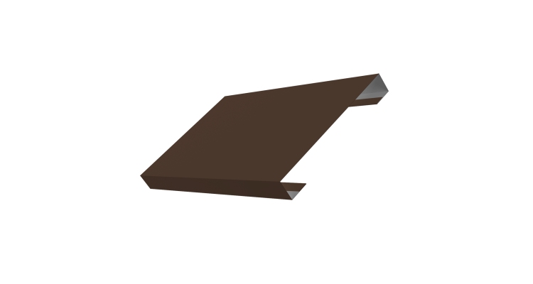 Ламель лицевая 150 забора жалюзи Texas стартовая/финишная для калиток и ворот 0.45 Drap TR с пленкой RAL 8017 шоколад