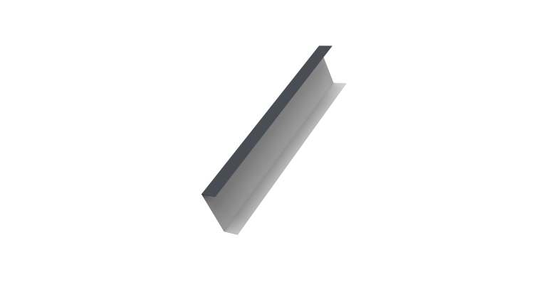 Декоративная накладка на столб универсальная 60х60 для забора жалюзи 0,45 PE RAL 7024 мокрый асфальт (1,8м)