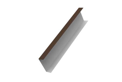 Декоративная накладка на столб универсальная 60х60 для забора жалюзи 0,5 Satin RAL 8017 шоколад (1,8м)