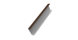 Декоративная накладка на столб универсальная 62х55 для забора жалюзи 0,45 Drap ST RAL 8017 шоколад (3м)