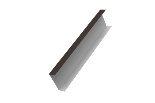 Декоративная накладка на столб универсальная 62х55 для забора жалюзи 0,45 Drap TX RR 32 темно-коричневый (1,8м)