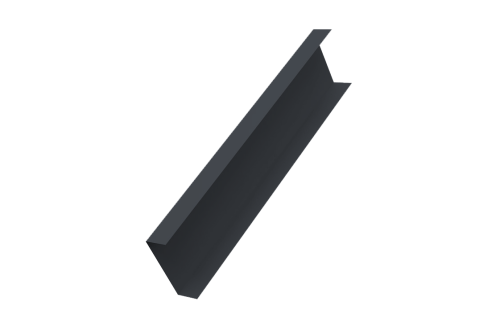 Декоративная накладка на столб универсальная 62х55 для забора жалюзи 0,45 Drap TwinColor RAL 7024 мокрый асфальт (1,8м)