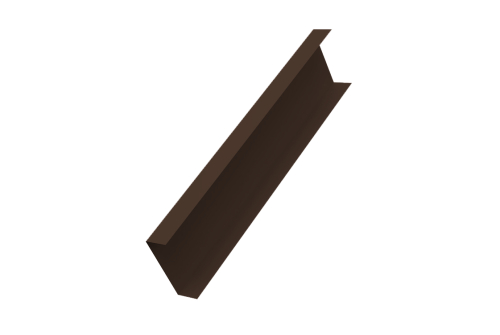 Декоративная накладка на столб универсальная 62х55 для забора жалюзи 0,45 Drap TwinColor RAL 8017 шоколад (1,8м)