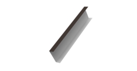 Декоративная накладка на столб универсальная 62х55 для забора жалюзи 0,5 Velur X RR 32 темно-коричневый (3м)