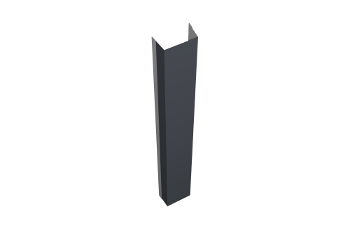 Крепежная планка нижняя Texas 0,5 Satin RAL 7024 мокрый асфальт (2м)