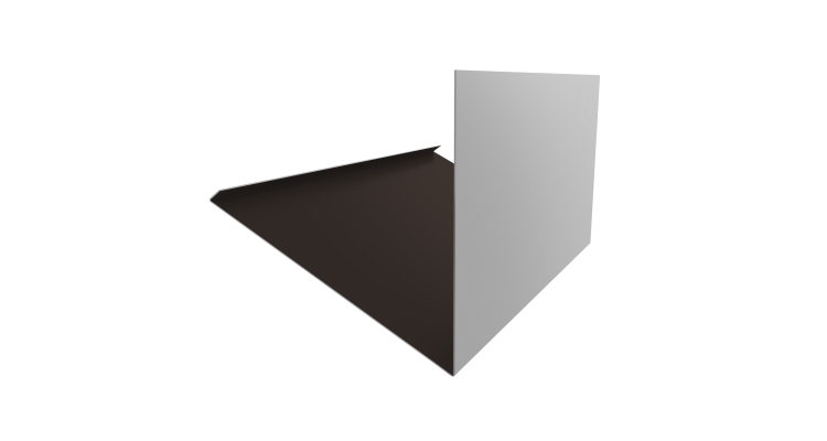 Планка примыкание верхнее к трубе фальц 0,45 Drap ST RR 32 темно-коричневый (3м)