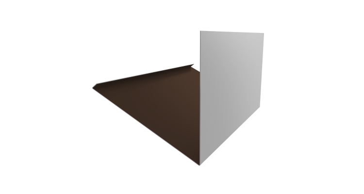 Планка примыкание верхнее к трубе фальц Grand Line 0,5 Drap TX RAL 8017 шоколад (3м)