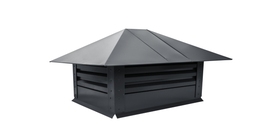 Дымник на трубу с жалюзи 520х390мм 0,5 Satin с пленкой RAL 7024 мокрый асфальт