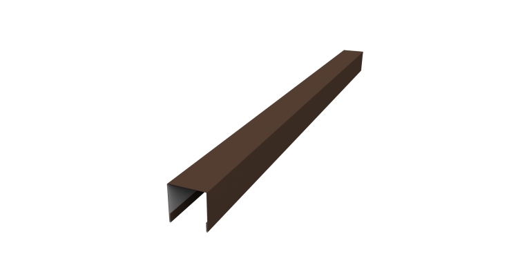 Планка вертикальная лицевая для забора жалюзи Palermo 0,5 PurLite Matt RAL 8017 шоколад (1,8м)