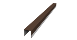 Планка вертикальная обратная для забора жалюзи Palermo 0,5 Atlas X RAL 8017 шоколад (2,5м)