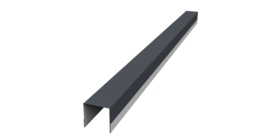 Планка вертикальная обратная для забора жалюзи Palermo 0,5 Drap TX RAL 7024 мокрый асфальт (2,5м)