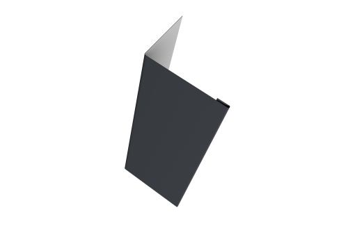 Нащельник для калиток и ворот 25х35 жалюзи Milan, Tokyo, Palermo 0,5 Drap RAL 7024 мокрый асфальт (L2,0)