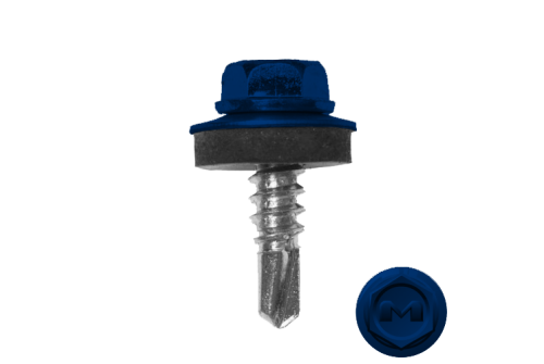 Саморез по металлу Daxmer 5,5х19 RAL 5002 (250) сверло №3