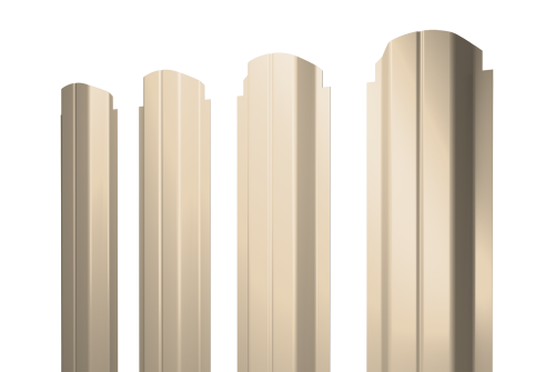 Штакетник П-образный А фигурный 0,5 Satin RAL 1015 светлая слоновая кость