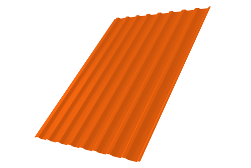 Профнастил С20В 0,45 PE RAL 2004 оранжевый